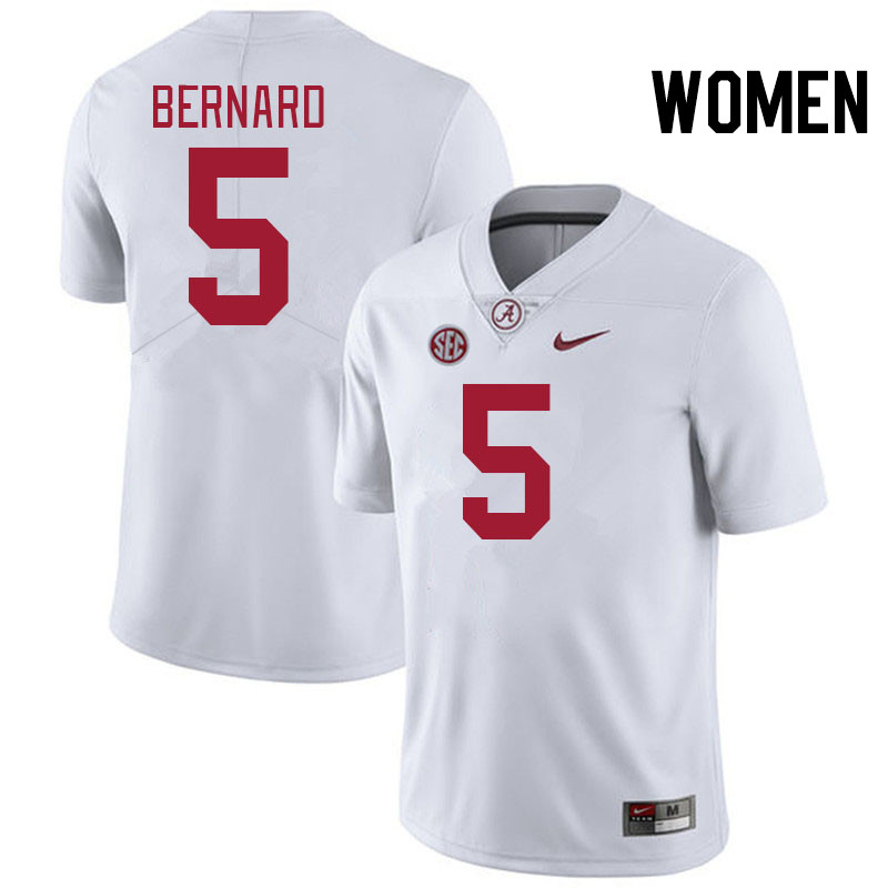 Women #5 Germie Bernard Alabama Crimson Tide College Football Jerseys Stitched-White